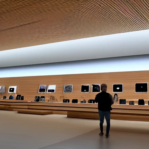 Prompt: the most modern apple store