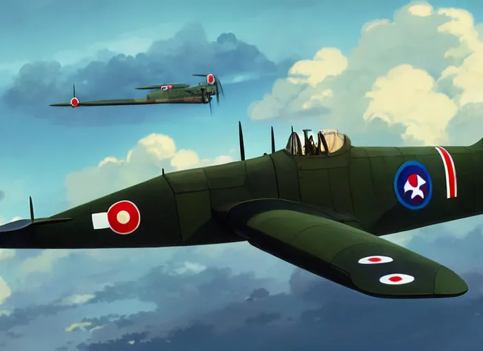 Prompt: portrait of early bomber aircraft, clear sky background, illustration concept art anime key visual trending pixiv fanbox by wlop and greg rutkowski and makoto shinkai and studio ghibli and kyoto animation, dcs world, korean war, f 8 6 sabre, mig 1 5, symmetrical, volumetric lighting, transparent black windshield