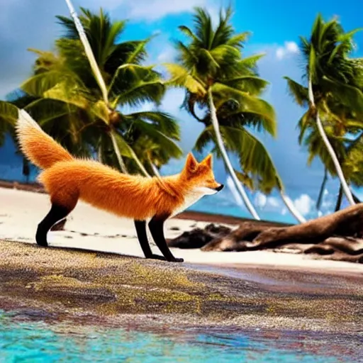 Image similar to 🦊🏝️