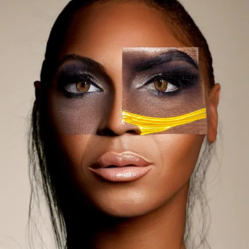 Prompt: bee with human face beyonce