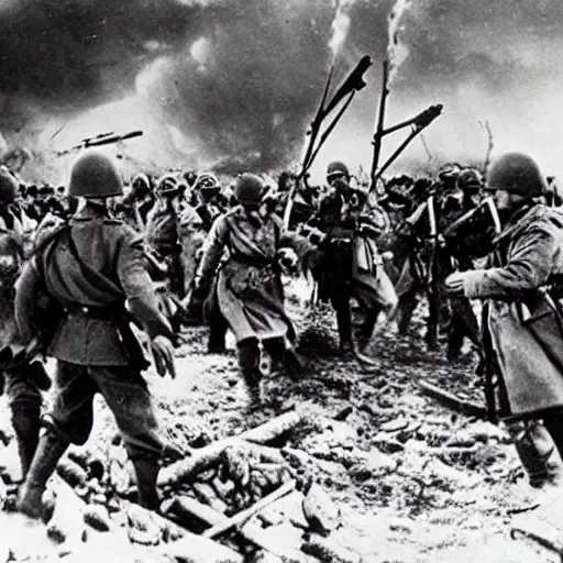 Image similar to the battle of stalingrad, historical photo, official archives