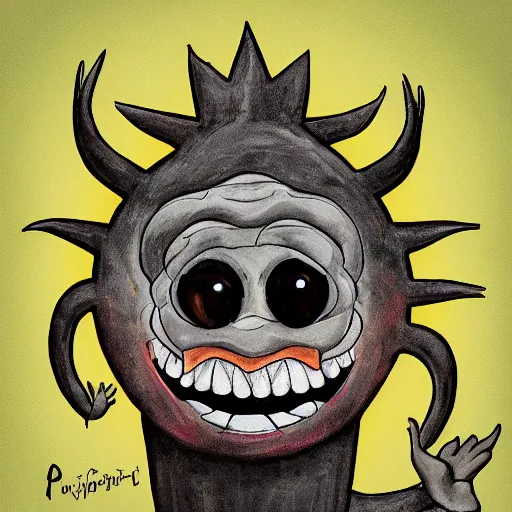 Prompt: portrait of the meme monster