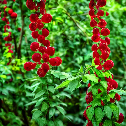 Prompt: photo realistic, high level of detail, high resolution, 7 0 mm lens : ( subject = red steel pillar + ( object = vines + object detail = green, lush ) ) + ( perspective = diminishing scale + low focal point, low focus distance ) on a hoodie