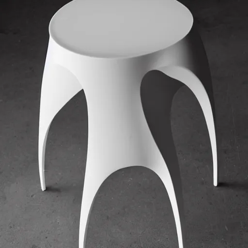 Prompt: the corian jellyfish stool by jasper morrison