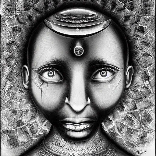 Image similar to a open mind is key to unlocking the inner divine self who is all that there is hyperdetailed photorealism