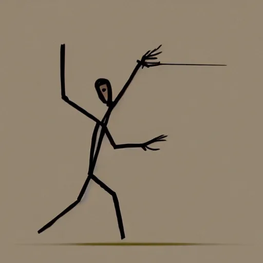 Image similar to a realistic stickman