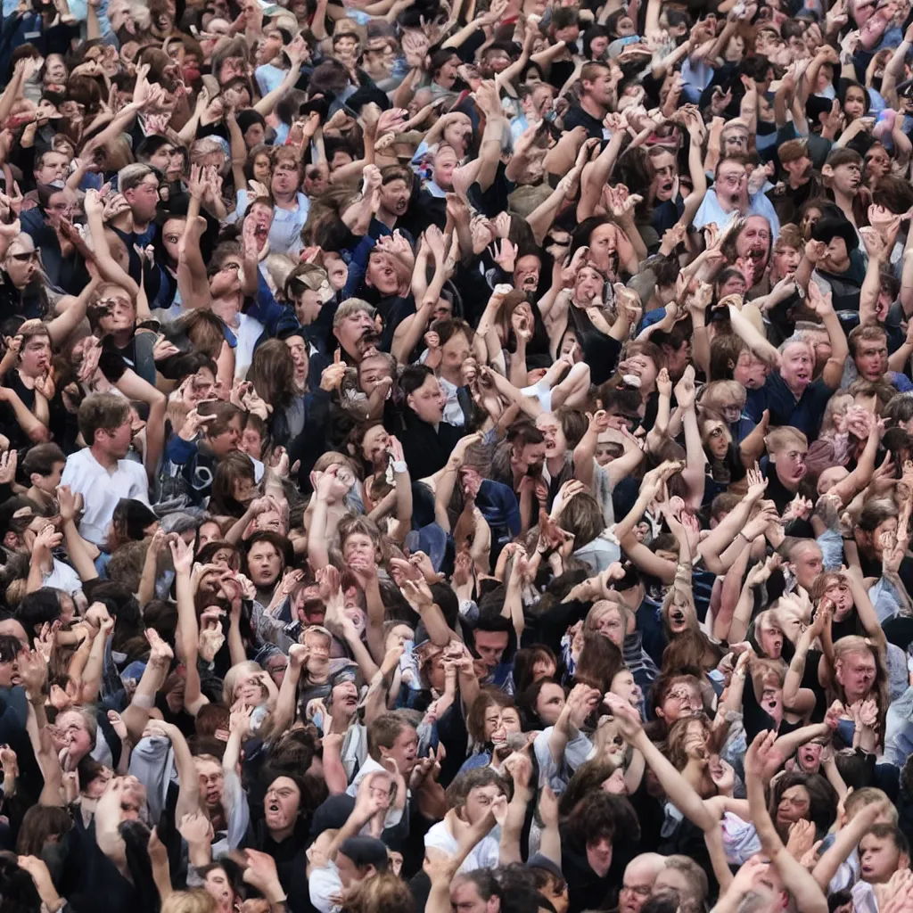 Image similar to crowd of adults crying and angry photo