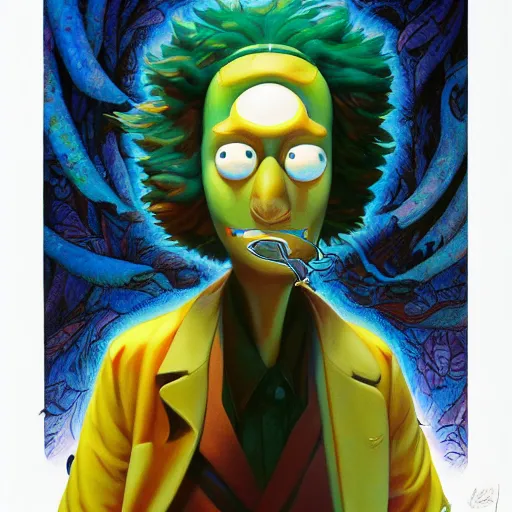 Image similar to lucky projector portrait by gaston bussierre and charles vess and james jean and erik jones and rhads, inspired by rick and morty, epic, funny, huge scale, beautiful fine face features, intricate high details, sharp, ultradetailed