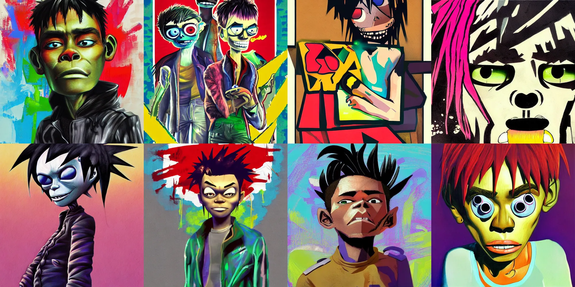 Prompt: Artwork by Gorillaz