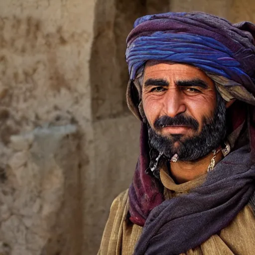 Prompt: Close up of a Kurdish shepherd wearing traditional Kurdish clothes in a movie directed by Christopher Nolan, movie still frame, promotional image, imax 70 mm footage