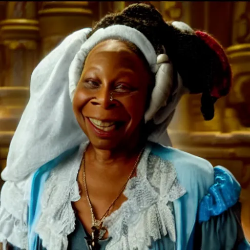 Image similar to whoopi goldberg starring in beauty and the beast movie, 8 k