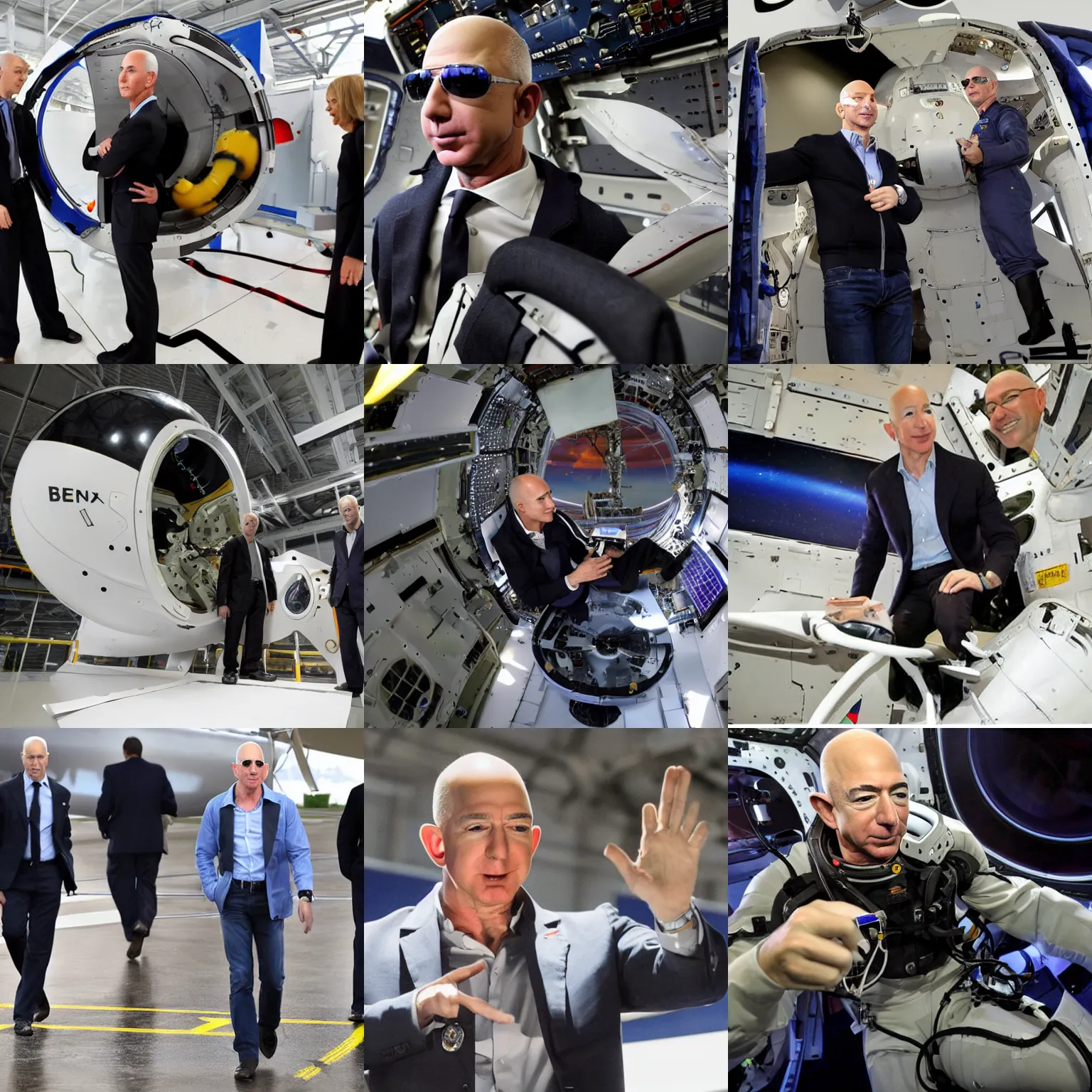 Prompt: bezos pilots an eva