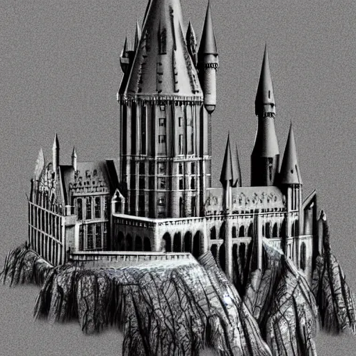 hogwarts castle illustration