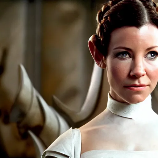 Image similar to Evangeline Lily as Princess Leia