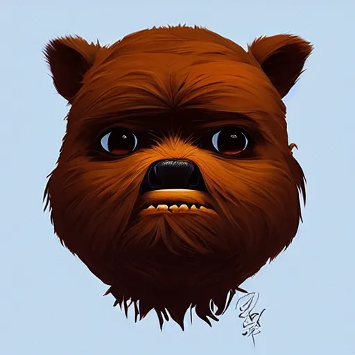 Image similar to face icon stylized minimalist ewoks, loftis, cory behance hd by jesper ejsing, by rhads, makoto shinkai and lois van baarle, ilya kuvshinov, rossdraws global illumination