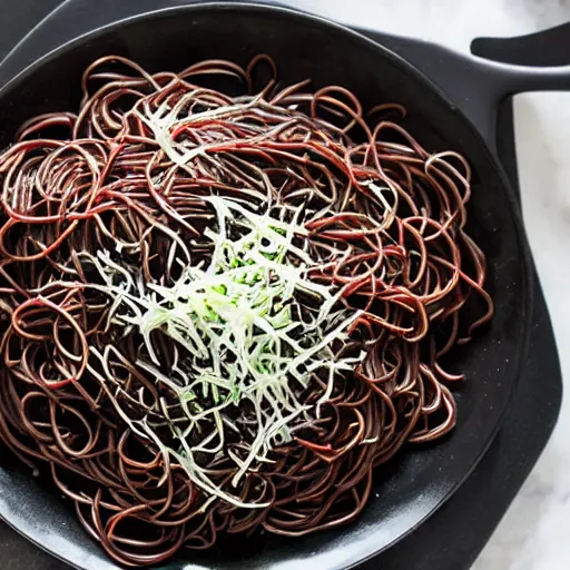 Image similar to black spaghetti pasta