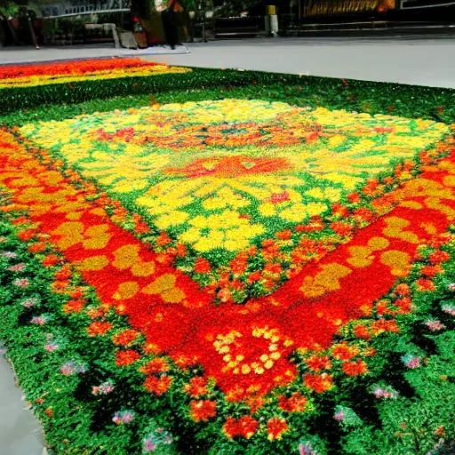 Prompt: flower carpet