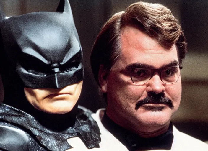 Prompt: tony schiavone, movie still, from the new batman returns movie, 8 k, realistic