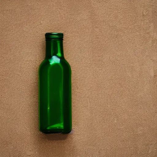 Image similar to green bottle inside a shoulder bag