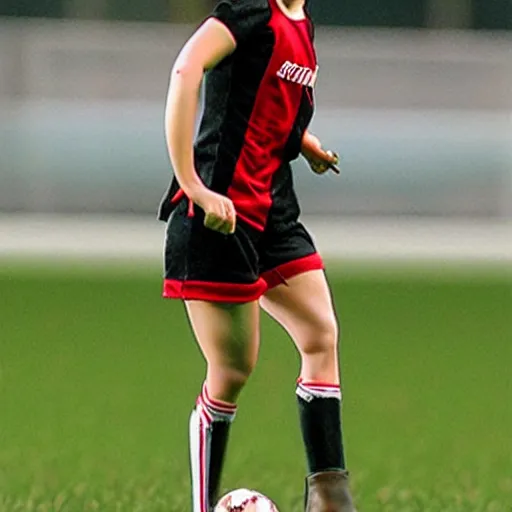 Prompt: emma watson as lokomotiv football player, hyper realistic, highly detailed