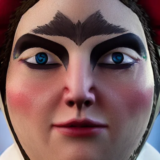 Prompt: a close up of a person in a elf costume, a character portrait by Guillermo del Toro, polycount, antipodeans, unreal engine 5, unreal engine, cryengine