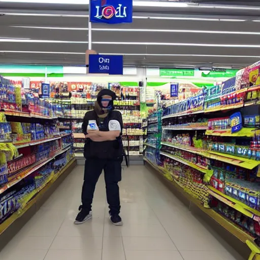 Image similar to riots in LIDL supermarket