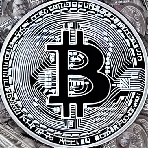 Image similar to bitcoin inventor, digital art, artstation