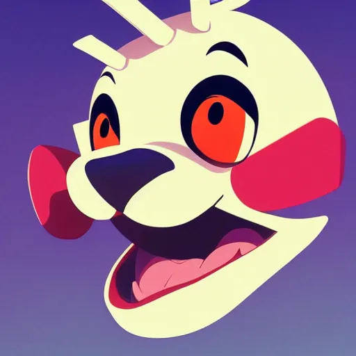 Image similar to face icon stylized minimalist danger mouse, loftis, cory behance hd by jesper ejsing, by rhads, makoto shinkai and lois van baarle, ilya kuvshinov, rossdraws global illumination