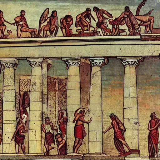 Prompt: high - frequency stock trading in ancient greece