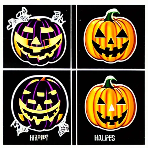 Image similar to vintage 1 9 8 0 s halloween stickers