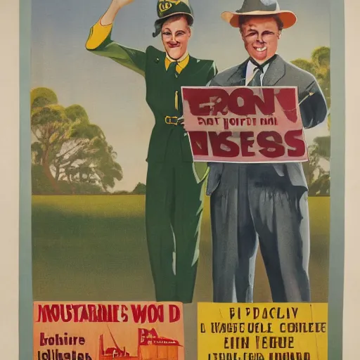 Image similar to advertisement for the country of australia for sale propaganda