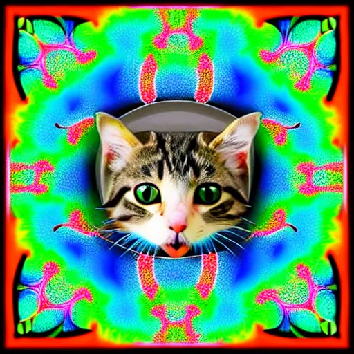Image similar to fractal cat