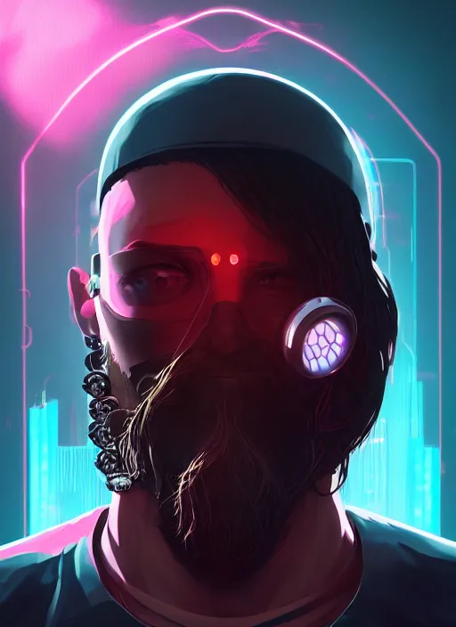 Image similar to « a portrait of a cyberpunk jesus, a character portrait by paul kelpe, reddit contest winner, sots art, ilya kuvshinov, 2 d game art, parallax »