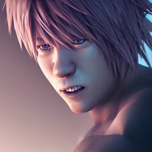 Prompt: photo realistic image of riku from kingdom hearts 2, stunning 3 d render inspired art by istvan sandorfi and greg rutkowski, character posing, complete body, realistic and detailed eyes, realistic, highly detailed attributes and atmosphere, dim volumetric cinematic lighting,