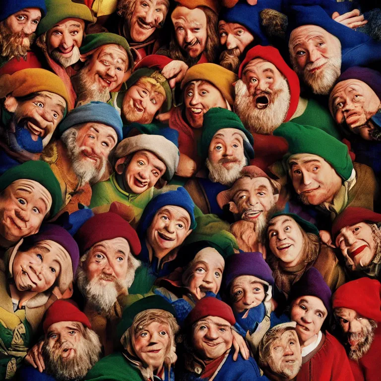 Prompt: The Seven Dwarves album cover