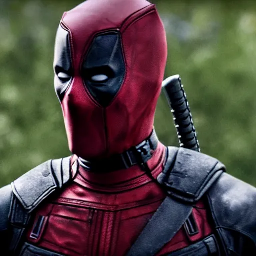 Image similar to Deadpool in The Walking Dead 4K quality super realistic