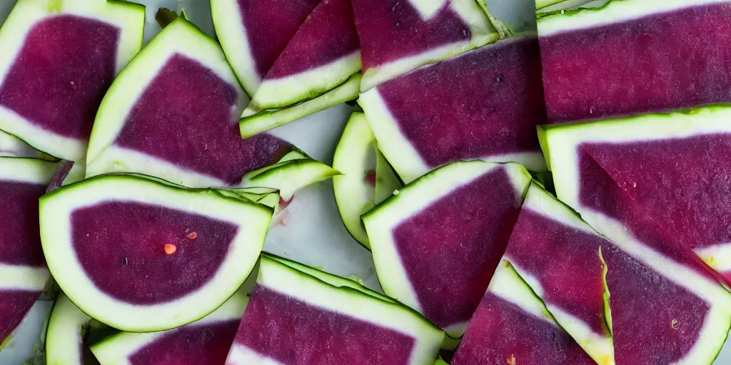 Image similar to purple watermelon slice, food photography