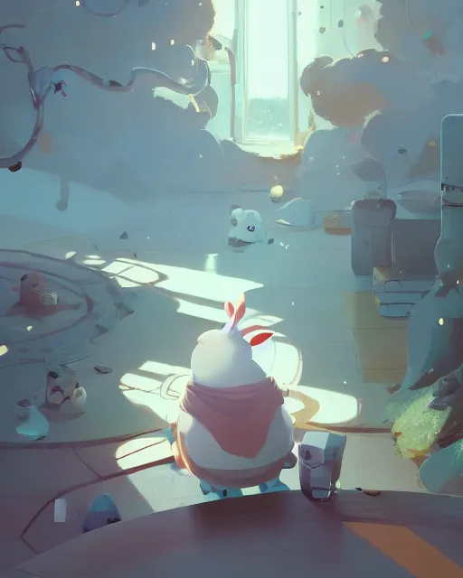 Image similar to the white rabbit, cory loftis, james gilleard, atey ghailan, makoto shinkai, goro fujita, character art, exquisite lighting, very coherent, plain background, lighthearted, soft painting