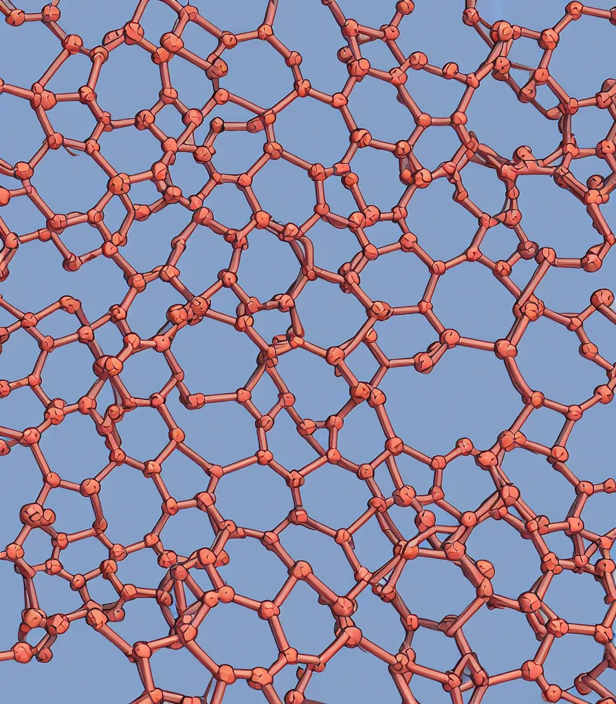 Image similar to distorted dopamine molecule 3 d