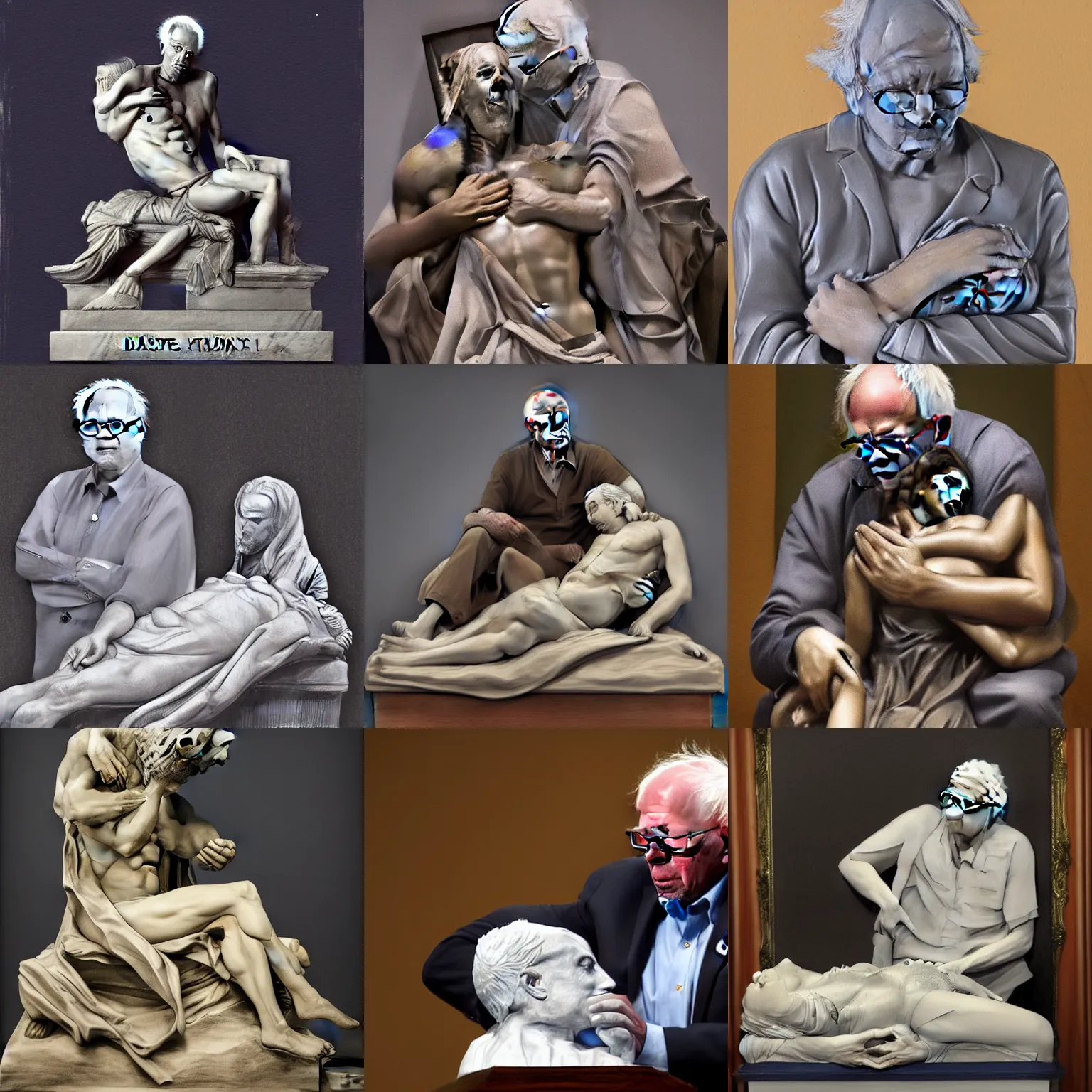 Prompt: Bernie Sanders pieta