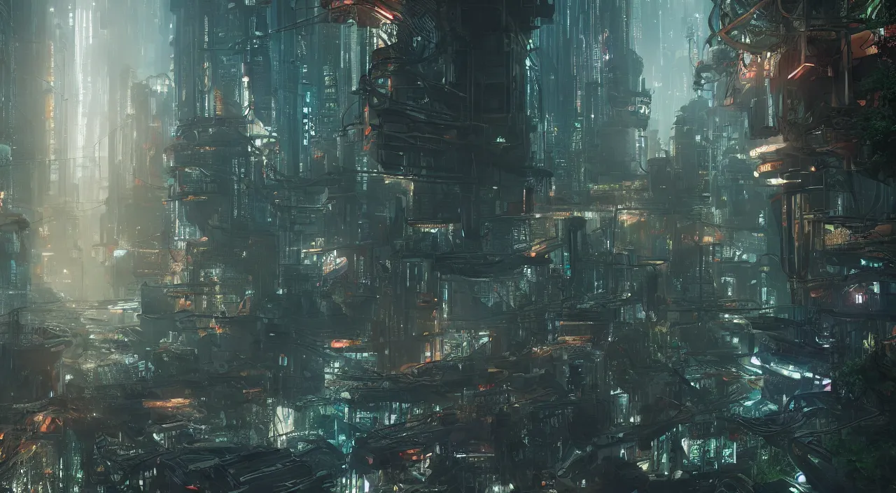 Image similar to concept art from altered carbon, futuristic, ultra realistic, concept art, intricate details, highly detailed, photorealistic, glowing aura, raytracing, global illumination, octane render, 8 k