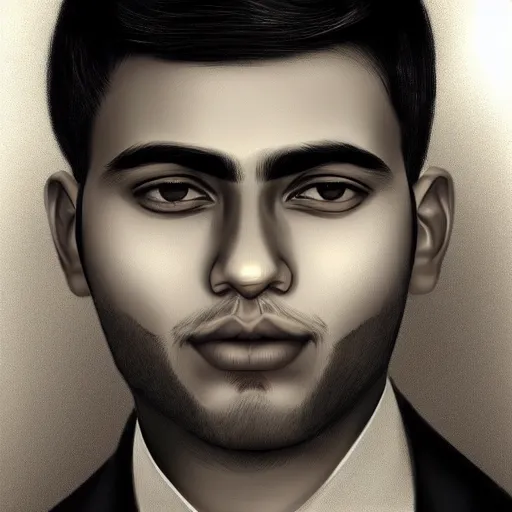 Prompt: realistic! portrait of young indian working man wearing a formal shirt, hyperrealistic face!, 8k detailed digital art , trending on artstation, detailed digital art