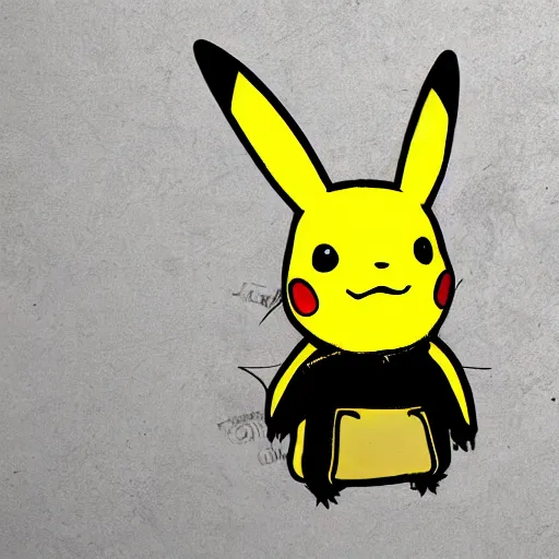 Prompt: a leather Pikachu