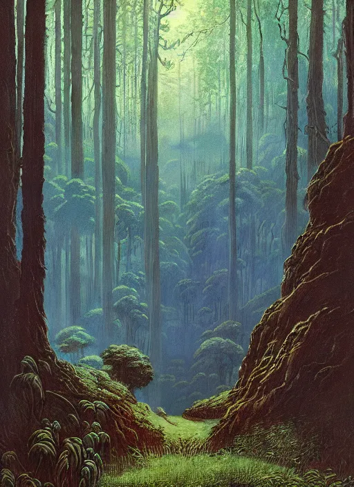 Image similar to hyper realistic end of the weak gorgeous lighting, blue sky, highly detailed, lush forest by zdzisław beksinski and norman rockwell and greg rutkowskiweta studio, and lucasfilm