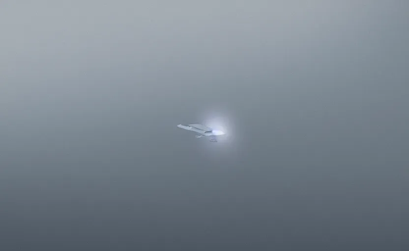 Image similar to a very symmetrical smooth metal spacecraft hovering over iceland, misty waterfall, sharp focus, octane render, 8k