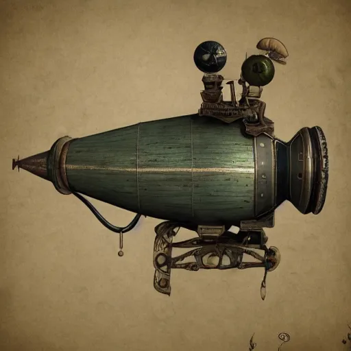 Prompt: Alexander Jansson Style, Great Vintage Spacecraft Shaped Like A Vintage Photographic Camera, Flying, Clouds, Realistic, Many Details, Ultra Detailed, Octane Render, Real Engine 5 Cinematic, Realistic, Intricate Detail, Finely Detailed, Small Details, Extra Detail, Extra Detail, Extra Detail, Extra Detail More details, tiny details, high resolution, 3D, PBR, path tracing, volumeric lighting, octane render, Arnold Render, 8k