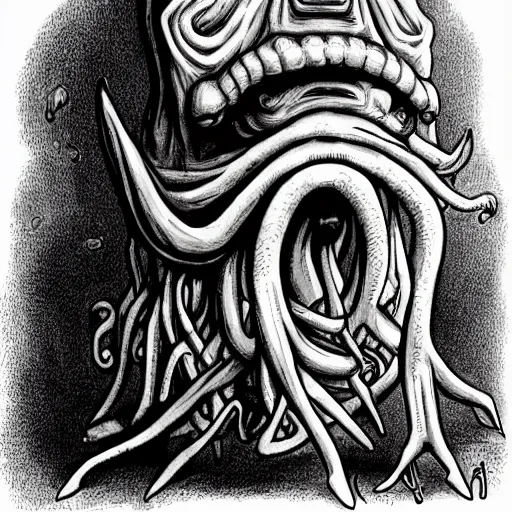 Image similar to cthulhu caricature