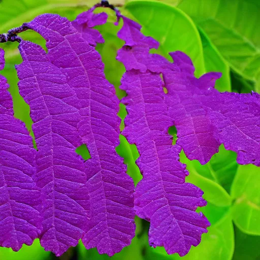 Prompt: The Duranta Delavayi is a rare, large plant and can be found almost exclusively in dark caves. It blooms twice a year, for 2 weeks. It has large, circular leaves, which are usually dark yellow. It also grows small flowers, which can be light brown, dark gold and dark orange. These plants grow alone, but within a decent distance from each other, but it's a bit tricky to control and maintain their growth. They can be brewed as tea. As a defense mechanism the Duranta Delavayi grow slippery leaves to prevent insects from easily eaten them. They rely on winds to carry their seeds away to reproduce. Once pollinated, they grow fairly large, delicious nuts.