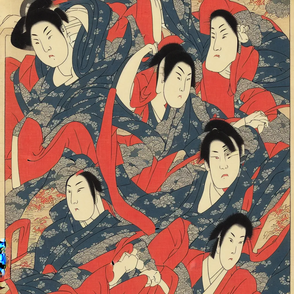 Image similar to ukiyo - e cyberpunk