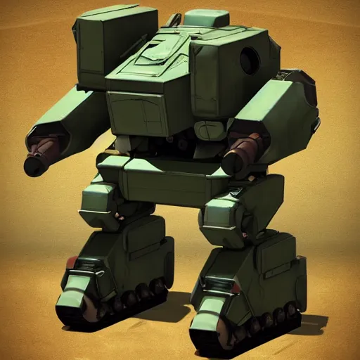 Image similar to fat military mech